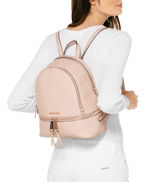 michael kors rhea backpack rose gold|michael kors rhea large backpack.